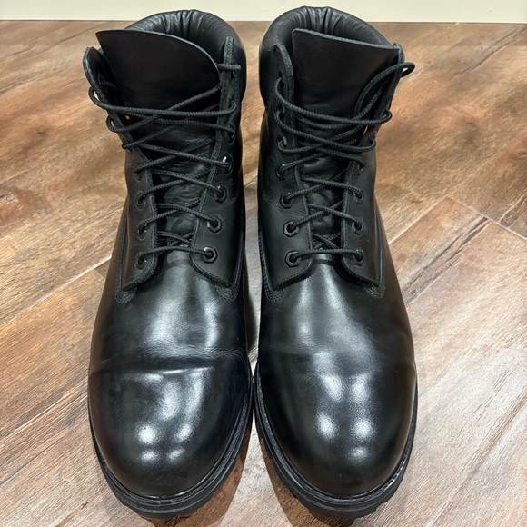 Timberland Other - Timberland Black Leather 6-Inch Premium Boots Men’s 12W Wide